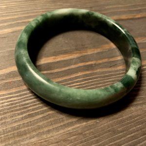 Dark Green Jade Bangle Fits (Small) Wrist